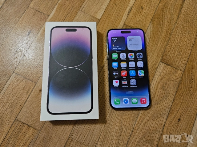 iPhone 14 Pro Max 128gb Deep Purple. Телефона е в отлично състояние. Батерия на 87%. 