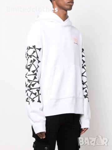 AMIRI White Bones Logo Print Мъжко Горнище тип Суичър size M (L), снимка 3 - Суичъри - 37892773