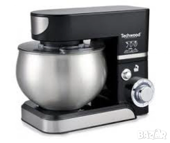 Планетарен миксер с купа от инокс Techwood TRO-1055, 1000W, 5л., 3бъркалки, 6степени + Pulse, Червен, снимка 12 - Друга електроника - 51947856