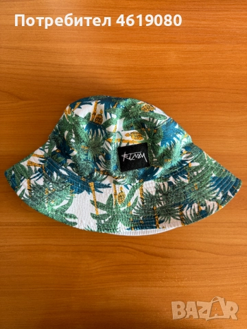 Двулицева bucket шапка Rizum – тропически десен и бяла