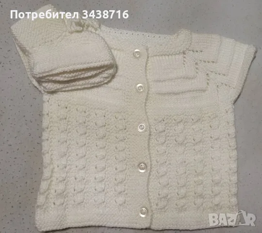 Бебешко елече ръчно плетиво , снимка 3 - Жилетки и елечета за бебе - 39646721
