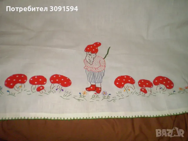 Старо ръчно бродивано перде ковьор, снимка 5 - Други ценни предмети - 48809950