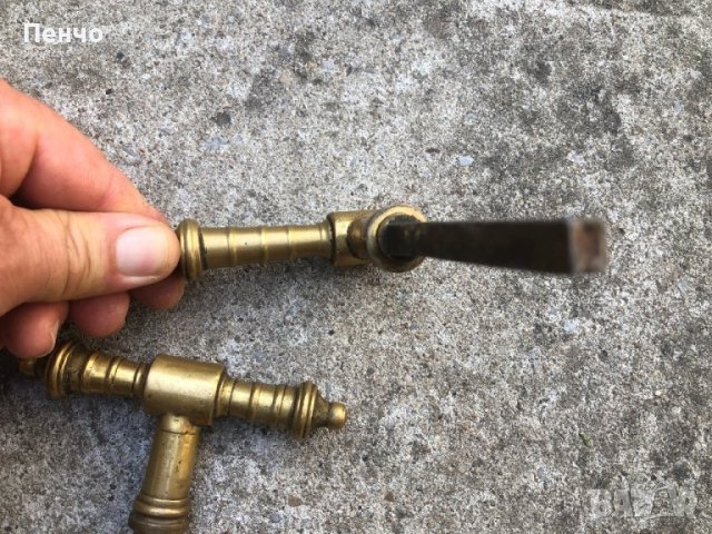 старинни бронзови ръкохватки за брава/за врата/, снимка 6 - Антикварни и старинни предмети - 42297821