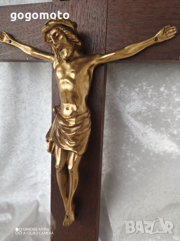 Стар кръст разпятие Христово,голям,тежък кръст от божи гроб,донесен преди 50,Исус Христос, снимка 5 - Антикварни и старинни предмети - 35564520
