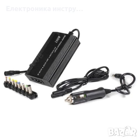Универсално зарядно за лаптопи, 120W, 12V, 24V, за кола и за ел. мрежа, черен, снимка 3 - Батерии за лаптопи - 42378132