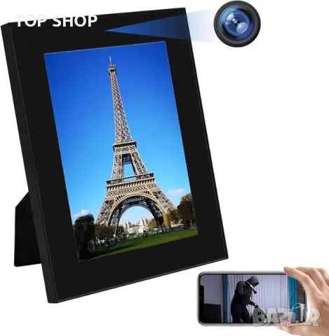 Скрита камера Wifi фоторамка 1080P HD шпионски камери за домашна сигурност, снимка 4 - IP камери - 48723992