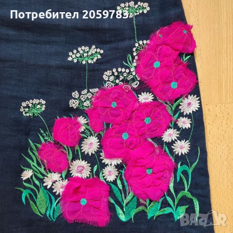 Лятна рокля с 3Д цветя, снимка 4 - Рокли - 39872634