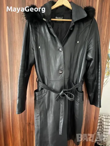 Дамско дълго яке от естествена кожа