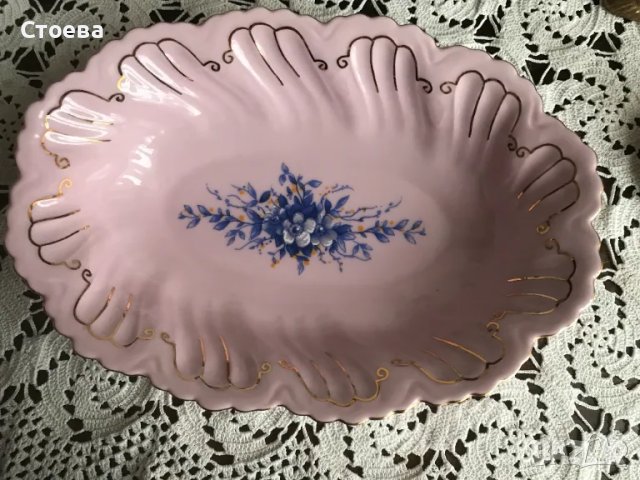 НОВА малка купа розов порцелан Бохемия