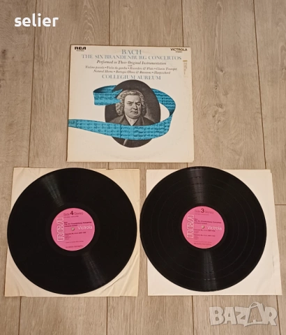 Bach, Collegium Aureum ‎– The Six Brandenburg Concertos Двойна плоча-GATEFOLD Издание 🇺🇸 USA 1968г