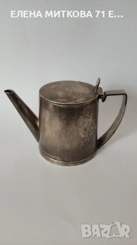 100-годишен посребрен холандски чайник масивен, снимка 1
