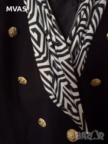 Ново официално черно дамско сако М размер черно дамско сако с шал яка, снимка 3 - Сака - 42381257