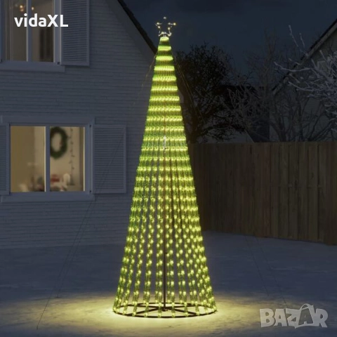 vidaXL Коледна елха светещ конус 688 LED топло бяло 300 см(SKU:358068), снимка 2 - Други - 52639369