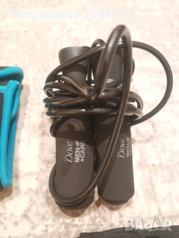 Въже за скачане колело коремни преси тежести 750гр за крака ръце ластици тренировка ръкавици фитнес, снимка 6 - Фитнес уреди - 49988446