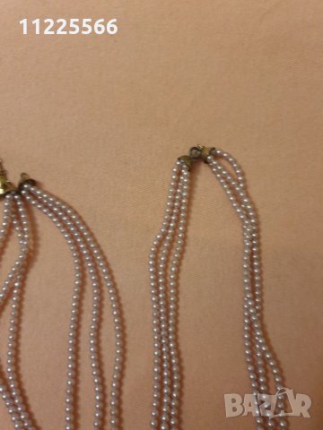 Изкуствени перли от около 1940г, снимка 4 - Колиета, медальони, синджири - 32075378