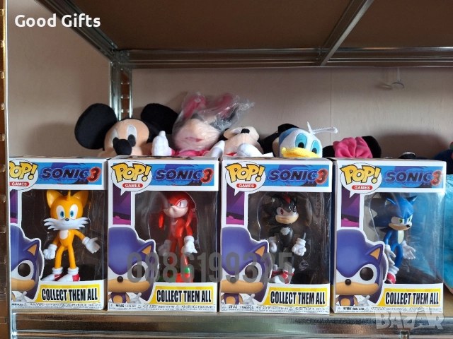 Funko POP Фигурки Соник Sonic 3 - син, червен, жълт, черен, снимка 2 - Фигурки - 51431220