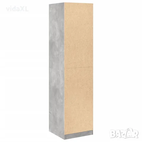 vidaXL Гардероб, бетоново сив, 50x50x200 см, инженерно дърво, снимка 6 - Гардероби - 56147055