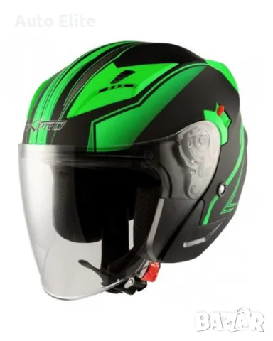 Скутер каска APRO YORK MATT GREEN  38222, снимка 1