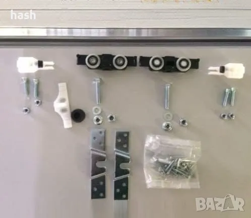 Комплект релси за плъзгащи се врати 120 кг (см 180), снимка 4 - Други стоки за дома - 48546621