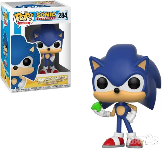 Funko Pop Фигурки Sonic Соник, 284 Sonic with Emerald