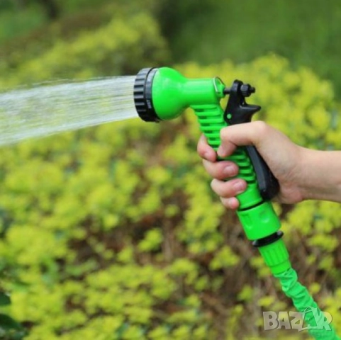 Разтегателен градински маркуч от 15 до 60 метра с накрайник за поливане на градина, снимка 6 - Напояване - 51888149