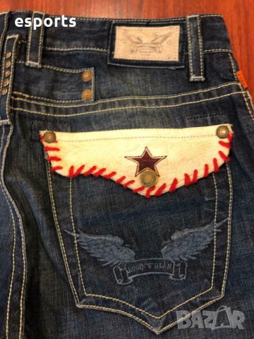 $228 Мъжки дънки Robin's Jeans Authentic Mens 33 USA Made Robins Jean, снимка 3 - Дънки - 26034385
