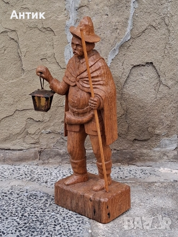 Красива Стара Дървена Фигура , снимка 4 - Други ценни предмети - 52884008