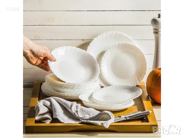 НОВИ! Сервиз за хранене Luminarc Feston 18 части, снимка 7 - Сервизи - 51851594