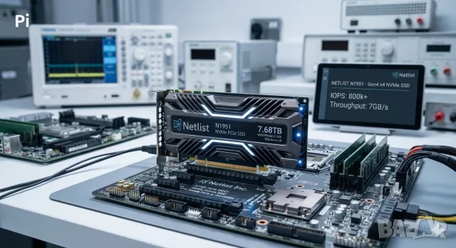 🚀💾 Корпоративно NVMe 7.68TB Netlist N1951 AIC PCIe 3.0 x8 (PLP защита)