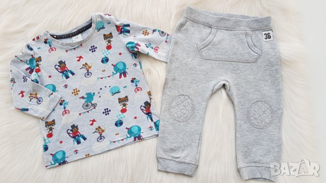 Долнище и блуза H&M 6-9 месеца, снимка 2 - Комплекти за бебе - 36712363