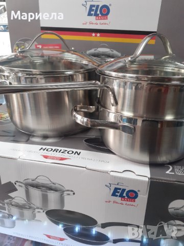 Немски Индукционен комплект тенджери и тигани ELO Germany 7части, снимка 15 - Съдове за готвене - 39347881