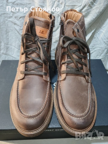 Мъжки боти от естествена кожа Josef Seibel №44, снимка 2 - Мъжки боти - 53070868