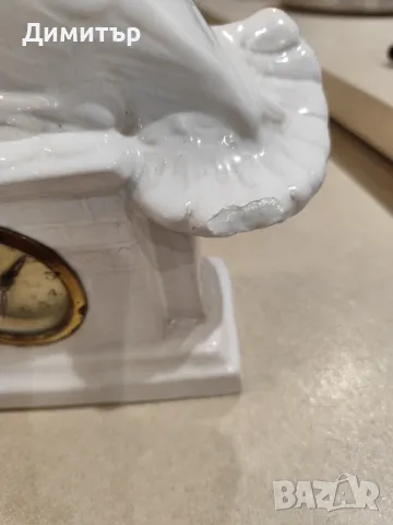 порцеланов часовник със гълъби, снимка 4 - Антикварни и старинни предмети - 49537517