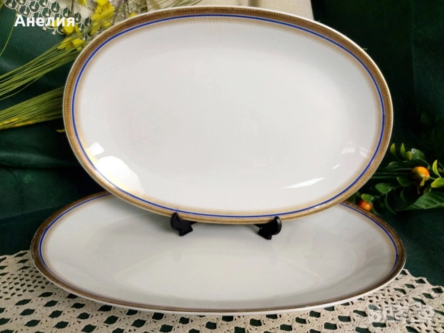 Mitterteich Bavaria кобалт и злато много неща , снимка 6 - Чинии - 54240164