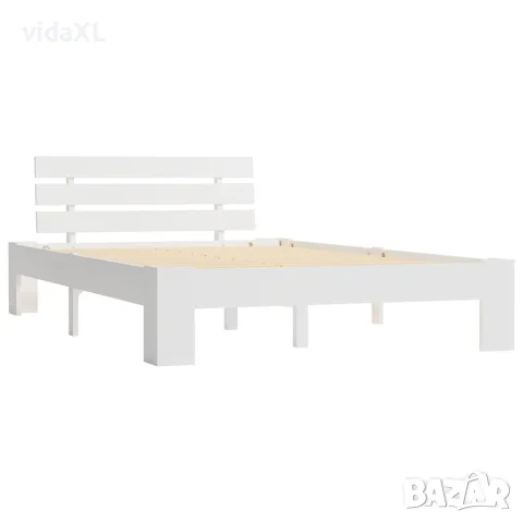 vidaXL Рамка за легло, бяла, бор масив, 140х200 см, снимка 2 - Спални и легла - 56146476
