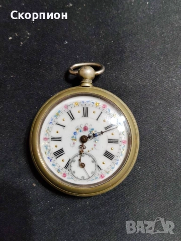 Швейцарски джобен часовник 1900г. с посребрени капаци - с ключе - ПЕРФЕКТЕН - ПРОМОЦИЯ, снимка 16 - Джобни - 50421505