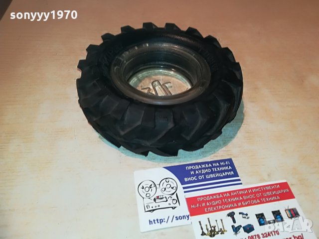 поръчан-гума/стъкло-ретро колекция-пепелник-16х5см, снимка 8 - Колекции - 29292174