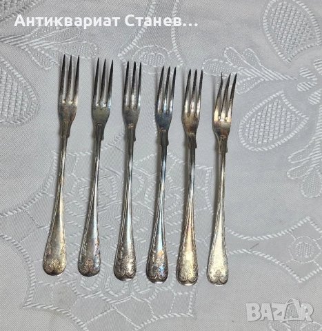 Комплект малки посребрени вилички , снимка 10 - Прибори за хранене, готвене и сервиране - 52305042