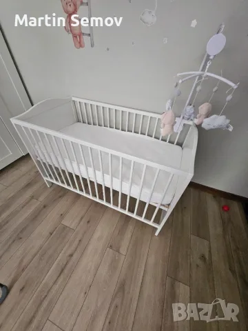 Бебешко легло IKEA с комплект – матрак, протектор и чаршаф