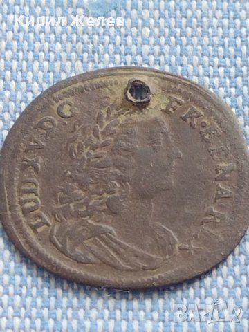 Стар рядък жетон Луи XV Франция за КОЛЕКЦИОНЕРИ 28692, снимка 3 - Други ценни предмети - 42890770