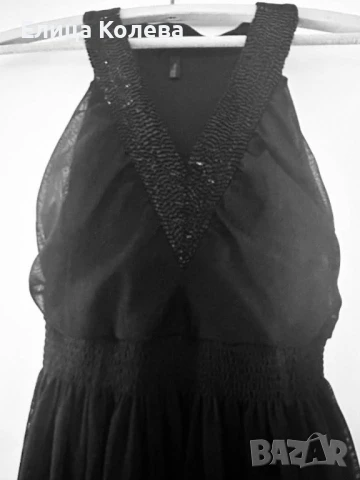 Benetton елегантна рокля в черно размер S, снимка 3 - Рокли - 51271716