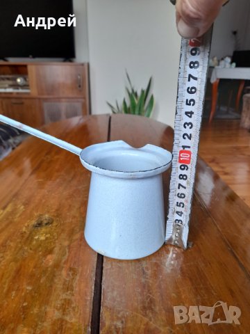 Старо емайлирано джезве #7, снимка 2 - Антикварни и старинни предмети - 39477223