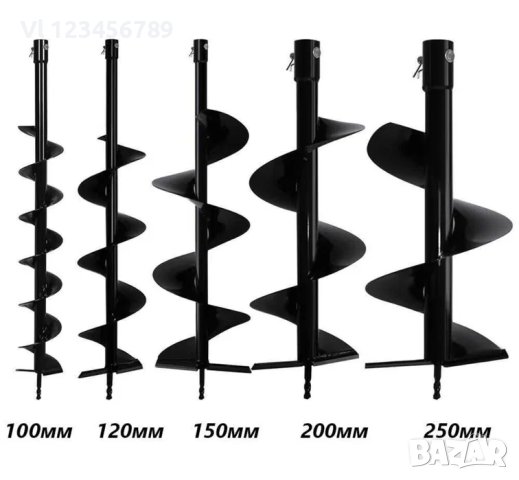 Свредло за Почва спирала 100мм 120мм 150 200мм 250мм диаметър, снимка 2 - Други инструменти - 42213564