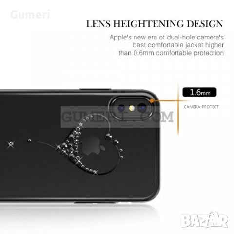 Apple iPhone X / XS  Твърд Кейс - Swarowski Сърце, снимка 8 - Калъфи, кейсове - 31815941