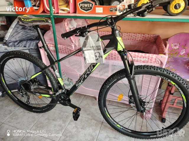 Планински велосипед със скорости SPRINT - Apolon  29", черно/сиво/зелено , снимка 2 - Велосипеди - 52731740