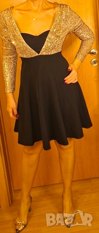 Официална рокля с пайети Fervente , снимка 5 - Рокли - 50026591