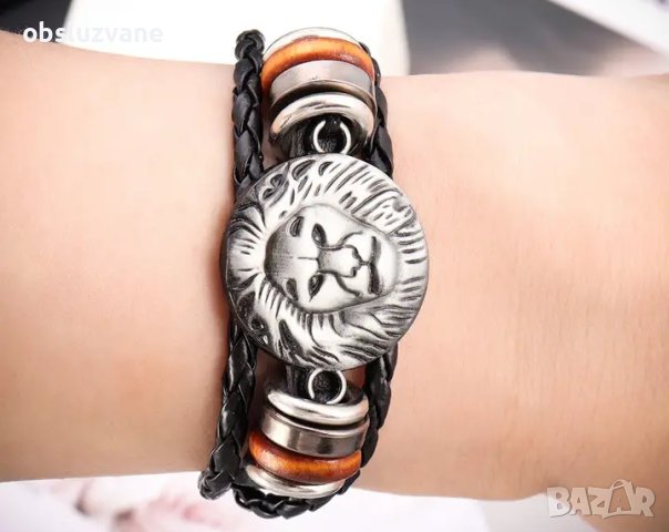 Мъжка плетена гривна Африкански лъв, снимка 1