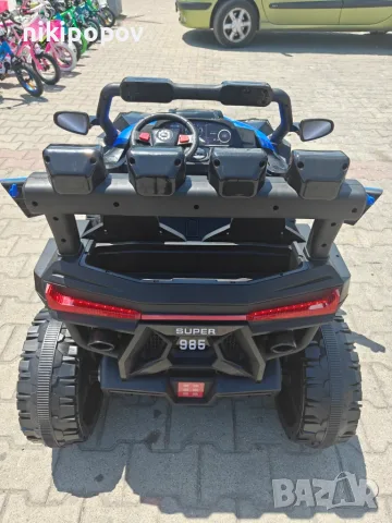 X двуместен акумулаторен джип BEAST 4x4 син, снимка 8 - Детски велосипеди, триколки и коли - 55991079