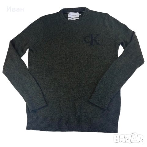 Calvin Klein мъжки оригинален пуловер вълна памук размер XL, снимка 1 - Пуловери - 42867147