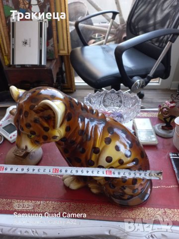 Голяма порцеланова фигура леопард , снимка 5 - Други ценни предмети - 38345457